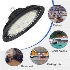 1-18PCS 300W UFO LED High Bay Lights Factory Warehouse Industrial Lights Fixture