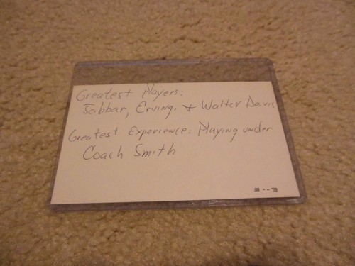 Phil Ford Autograph Index Card UNC Tar Heels Basketball 1970's - Picture 2 of 2
