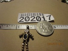 Sterling Silver - Sapphire September Birthstone Girl - Charm Pendant