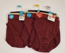 Vanity Fair Panty Womens Hi-Cut 3-Pk Wine, Beige, Black 5-8 Radiant Comfort Soft