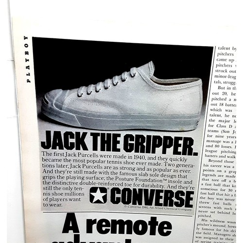 1981 Converse Jack Purcell The Gripper Shoe Original Vintage print ad 80s