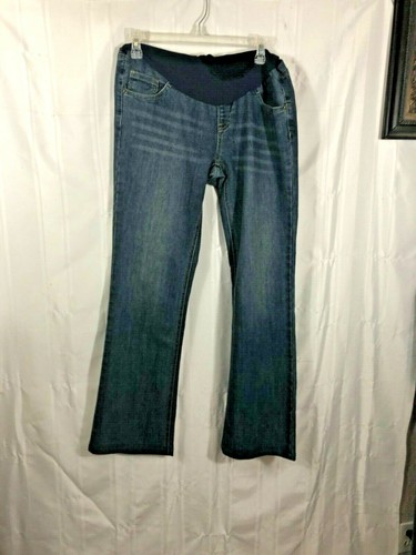 Oh Baby by Motherhood Blue Women's Size: M Solid Ankle Bootcut Maternity Jeans - 第 1/4 張圖片