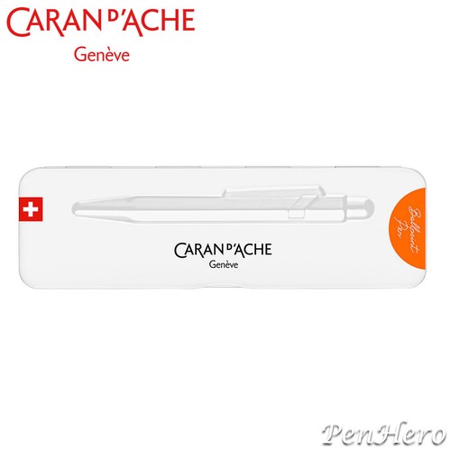 Caran d'Ache 849 COLORMAT-X Orange Ballpoint Pen 849.776, with holder - Picture 3 of 5