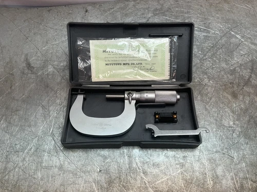 Mitutoyo Outside Micrometer 25mm - 50mm 0.001mm Case wrench calibration standard