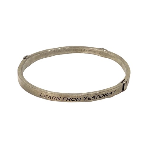 Inspirational Bangle Bracelet M Pewter Slim HOPE FOR TOMORROW Boho Gypsy Indie - Picture 10 of 15