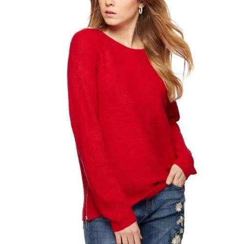 red chunky jumper