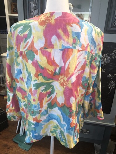 Ruby Red Size 18W Unlined Jacket Button Up Front 25”x27” - Picture 4 of 5