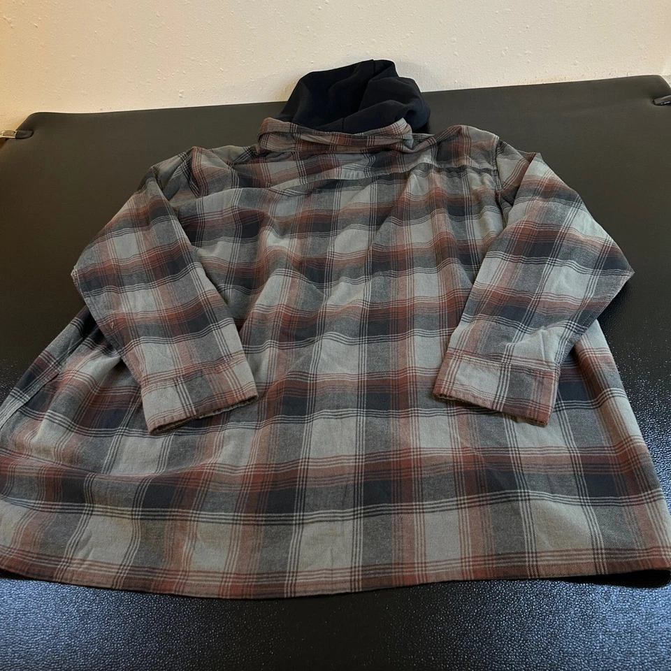 Arizona Jean Co. фланелевая рубашка куртка с капюшоном клетку пуговицы мужской 3XLT новый без ЯРЛЫКОВ - Изображение 4 из 4