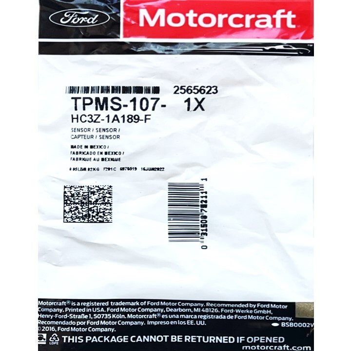 Ford Motorcraft TPMS-42 4個セット Amazon.com: Motorcraft TPMS42 Tpms Sensor Kit, 1 Pack