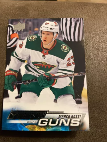 MARCO ROSSI RC 22-23 UPPER DECK UD YOUNG GUNS ROOKIE CARD # 243 WILD 2022-23