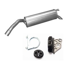 Endschalldämpfer Auspuff + Montagezubehör für Fiat Bravo II 04/2007-12/2014