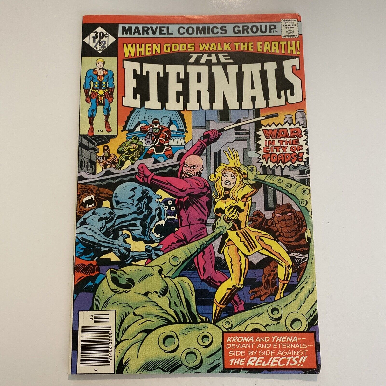 * The Eternals # 8 * KEY 1st Ranska & Karkas ! Bronze Age Marvel Comics 1977 …VG