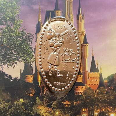 Disney World 100th Anniversary Smashed Pressed Elongated Penny Captain Hook WDW