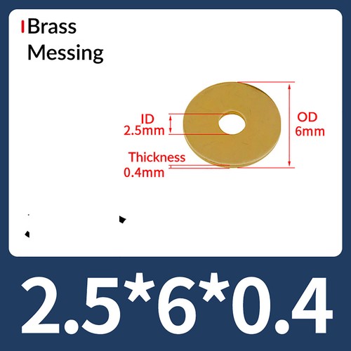 Brass Washers Flat Round Form A Brass Washer For Metric Bolts M2 M3 M4 M5 M6~M24 - Picture 10 of 66