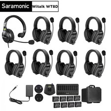 Saramonic Witalk WT8D Full Duplex Wireless Intercom Headset System Team 8-Person