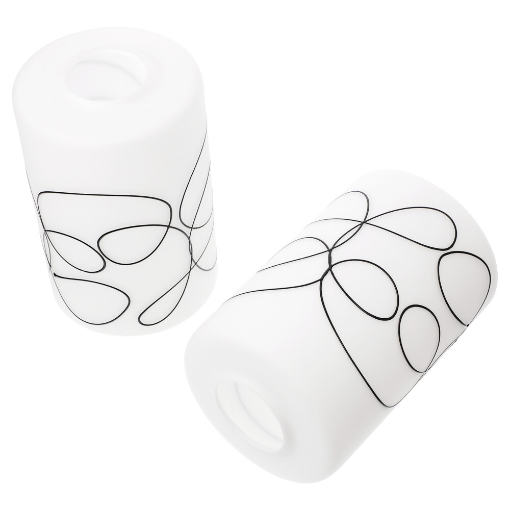 2-Pack Wicker Glass Pendant Lamp Shades for Fixtures