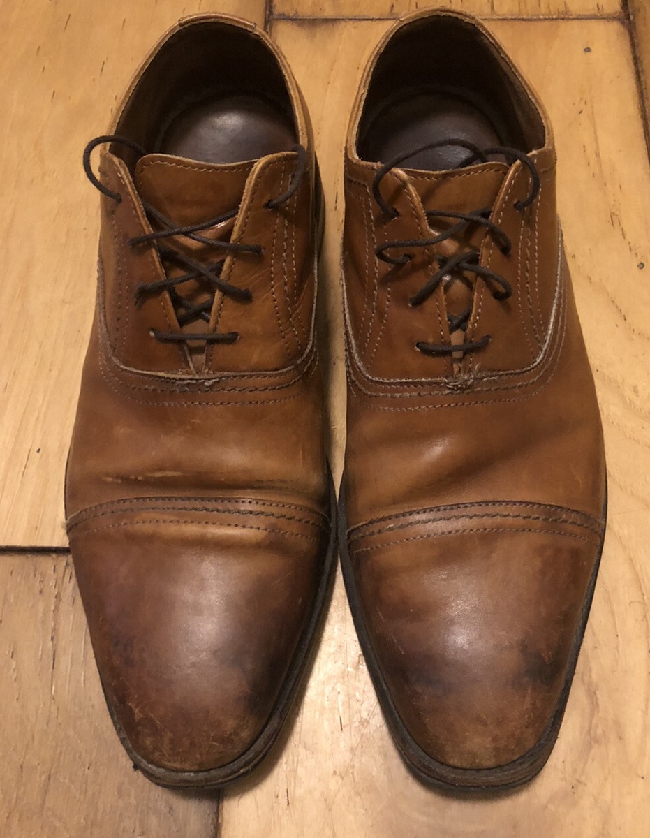Allen Edmonds Men\'s Leather Oxfords - Tan Upper with Black Heel Strand Verse Cap-toe Oxford Dress Shoe | Men main image 3