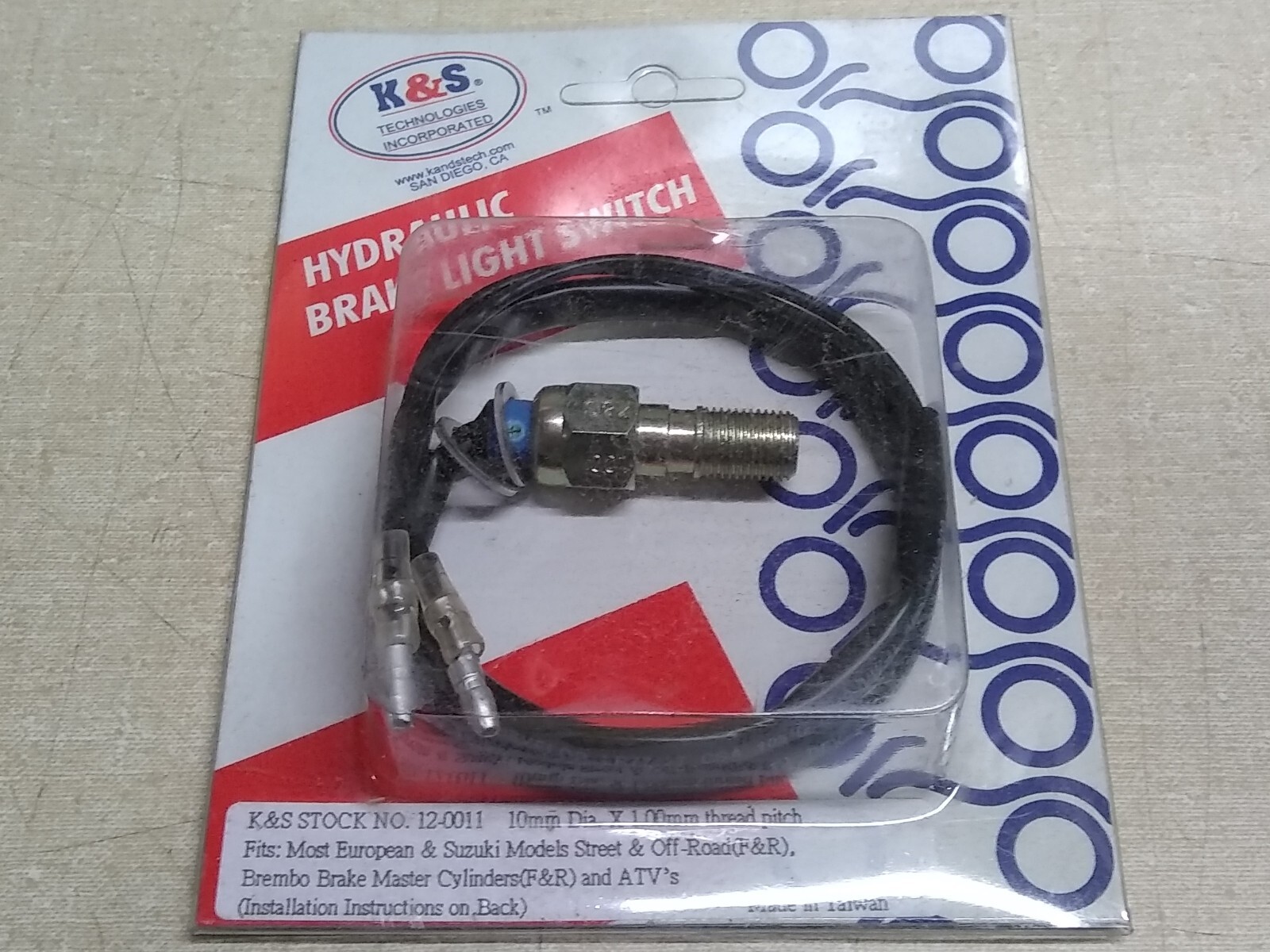 K&S 120011 HYDRAULIC BRAKE LIGHT SWITCH BREMBO BMW SUZUKI DUCATI