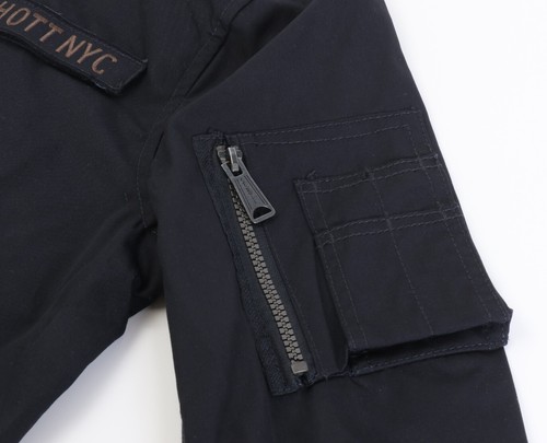 Schott College Jacke schwarz für Herren in S mit Logo Patch Neu - Bild 4 von 8