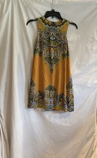 Urban Outfitters Ecote Women’s XS Guinevere Yellow Print Open Back Dress