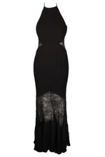 Fame And Partners Black Sleeveless Lace Halter Gown 6