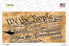We The People Bumper Sticker 3X6 Inch Peel and Stick