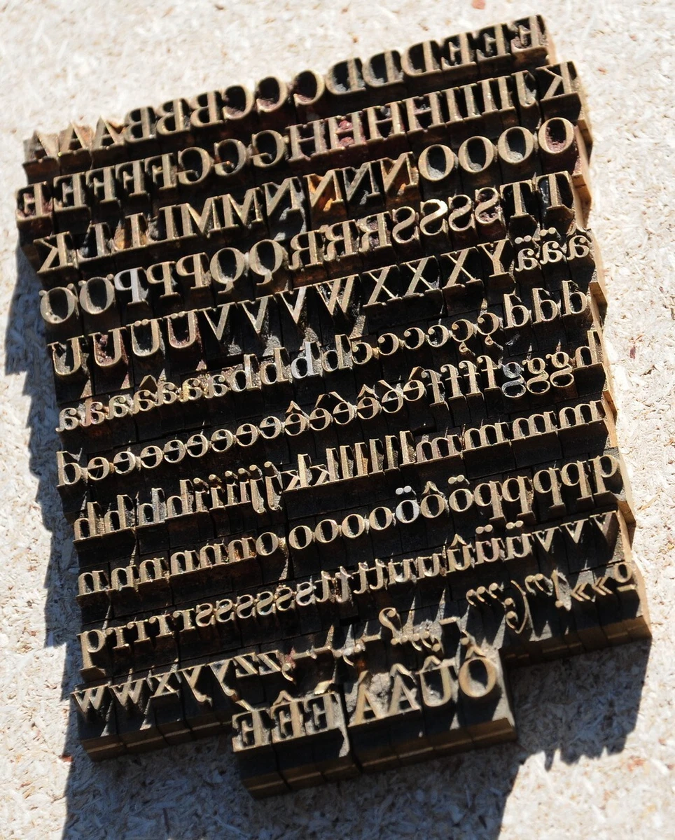Prägeschrift 5mm Messingschrift Buchbinder Messing Prägen Leder Antiqua Schrift!