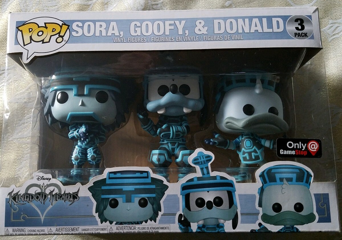 Funko Pop Kingdom Hearts Sora, Goofy, and Donald, Chase, 3-Pack | eBay
