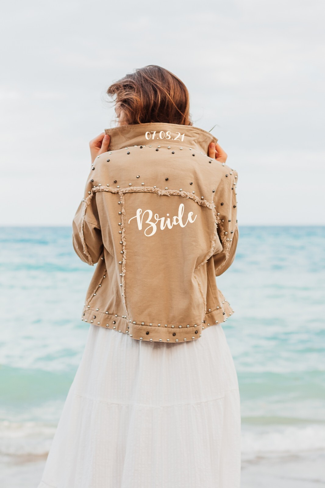 CHAQUETA NUPCIAL PERSONALIZADA, REGALO DE BODA PARA NOVIA, RECIÉN CASADA, ESPOSA, LUNA DE MIEL