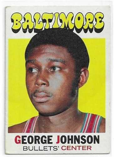 GEORGE JOHNSON 1971-72 Topps Basketball card #21 Baltimore Bullets VG - 第 1/1 張圖片