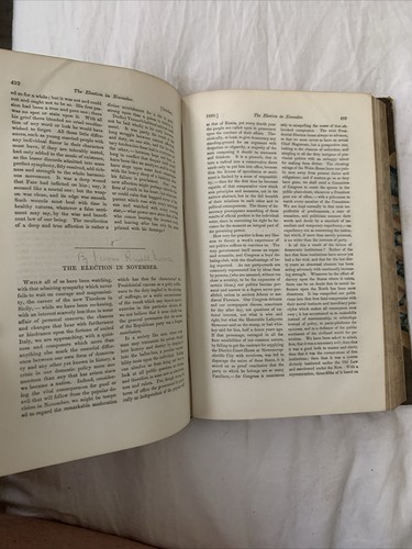 1860 Atlantic Monthly Bound Volume 6 Lincoln's Election & Darwin Origin Species - Picture 13 of 18