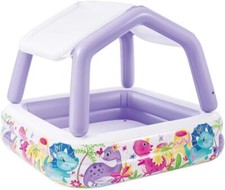 Kids Pool Intex Sunshade Aquarium Pool, Kids Inflatable Pool w/ Removable Shade