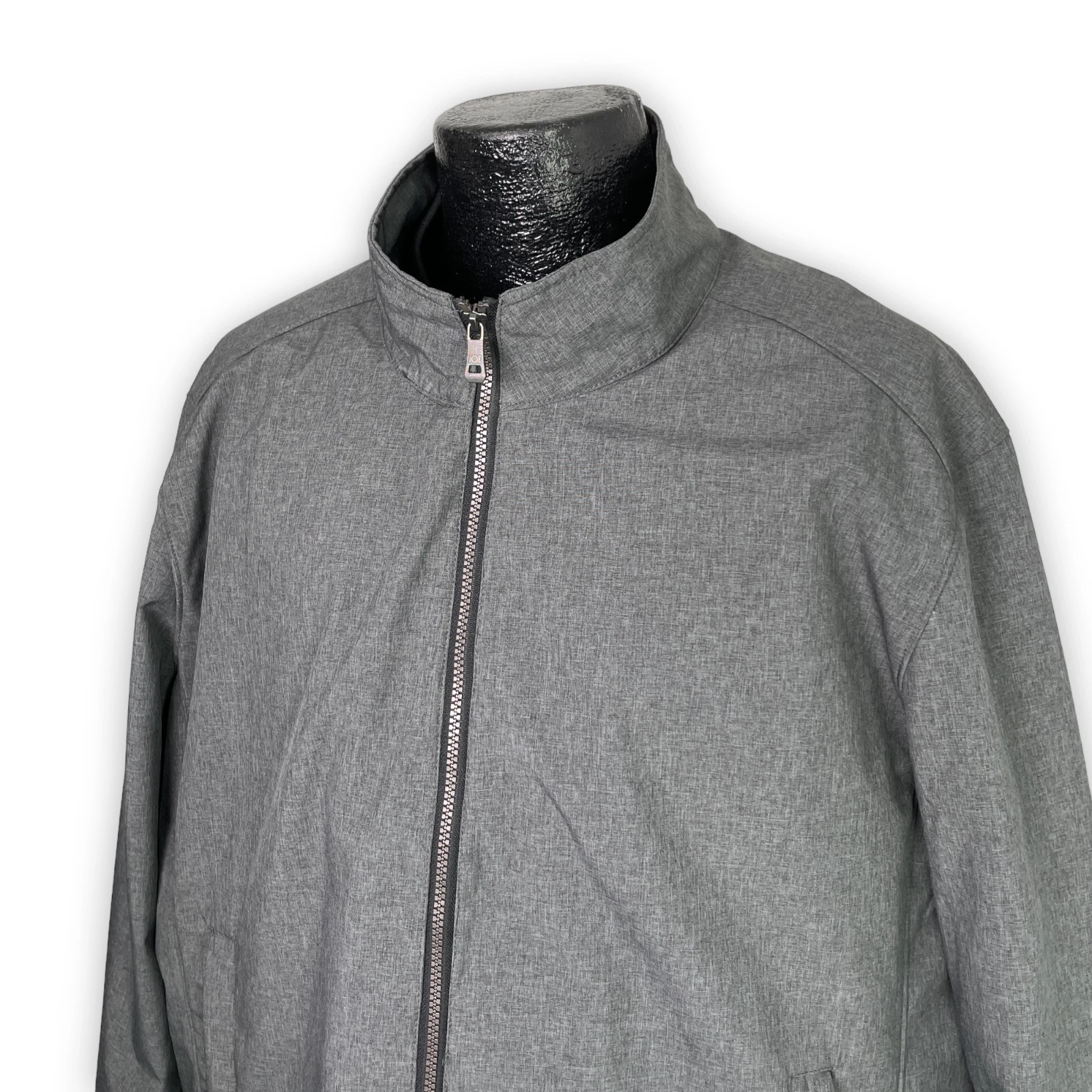 Joseph Abboud Mens XL Windbreaker 3 in 1 Gray Jacket Coat Removable Puffer Vest