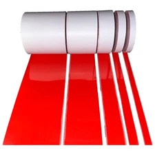 IRON ON Red REFLECTIVE Fabric 0.75" 1" 2" 4" 6" Inch 10' 20' 30' Rolls Vest Trim