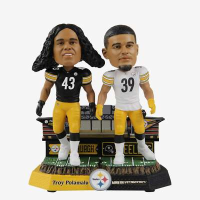 #ad Troy Polamalu amp; Minkah Fitzpatrick Pittsburgh Steelers Then And Now Bobblehead $379.99