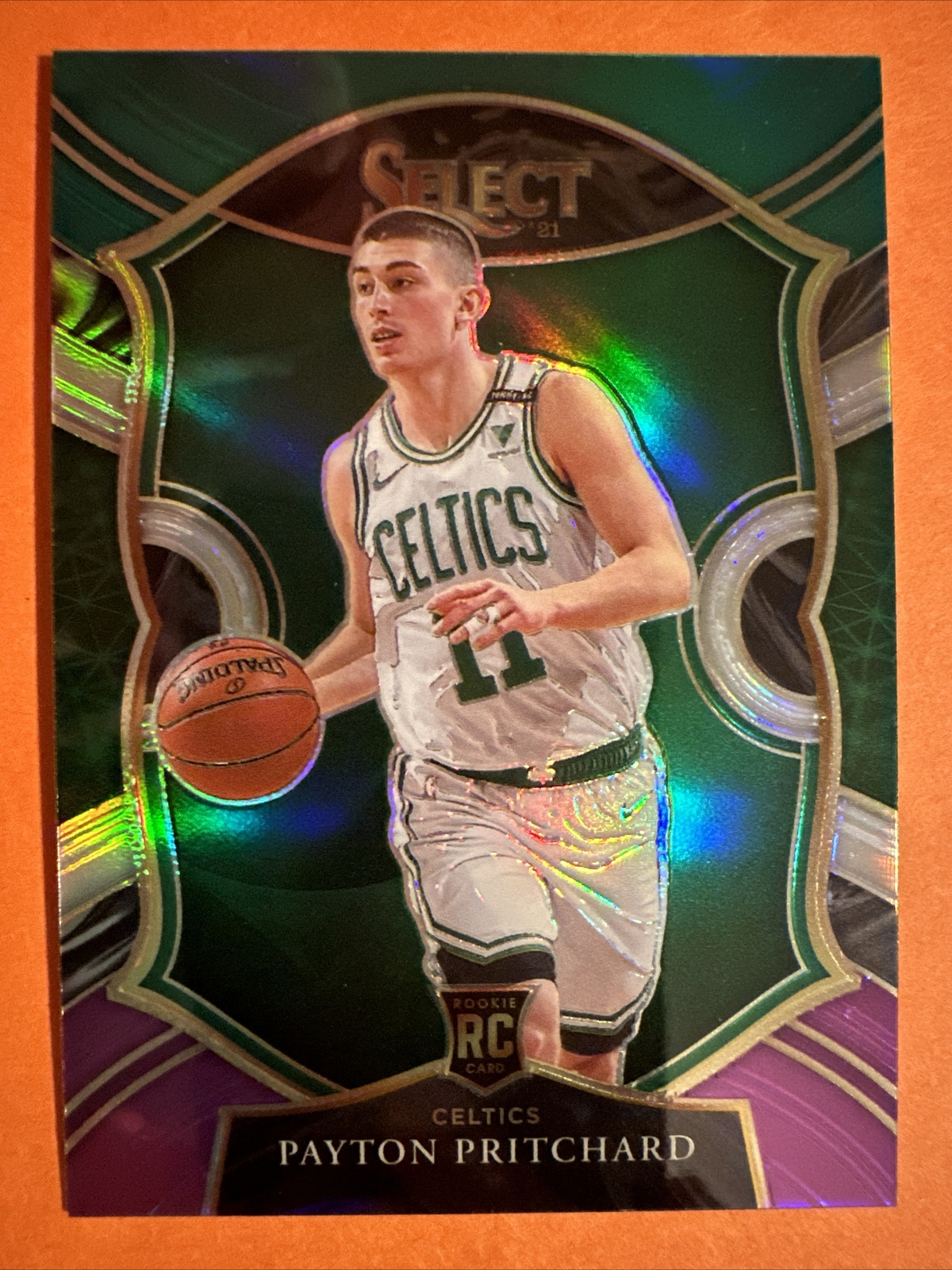 Payton Pritchard 2020-21 Panini Select Green White Purple Prizm Rookie RC #86