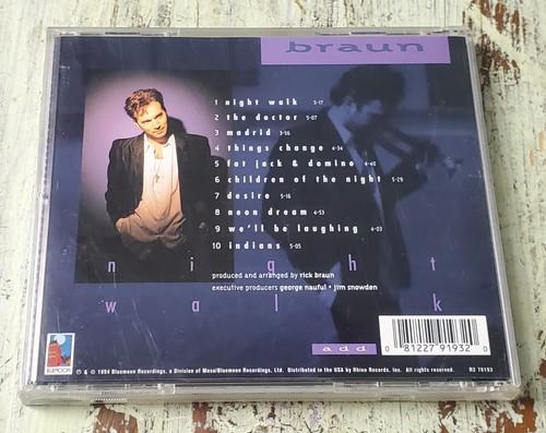 NM Rick Braun – Night Walk (1994) Bluemoon – R2 79193 CD, US - Picture 3 of 3