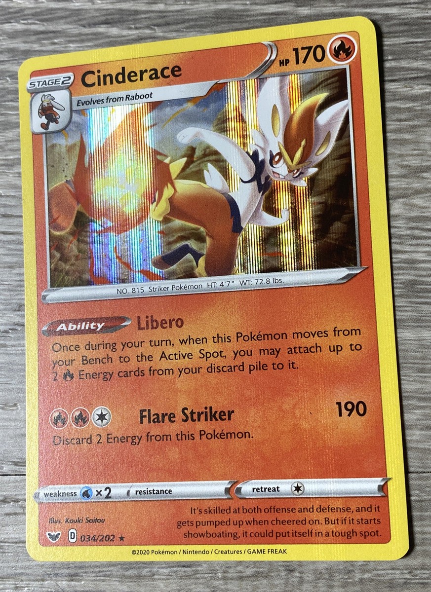 Cinderace 34/202 Cosmos Holo - Pokemon TCG Sword & Shield Set | eBay