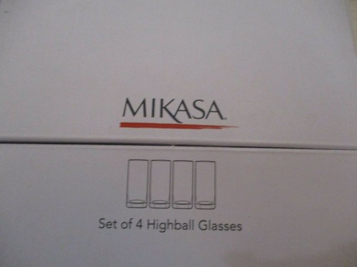 NUEVO EN CAJA MIKASA CARROLL GATE JUEGO DE 4 GAFAS HIGHBALL 11 OZ. CRISTAL - Imagen 9 de 11