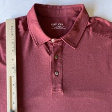 Untuckit Polo Shirt Men's XL Red Short Sleeve Casual Performance Stretch