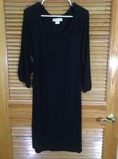 Michael By Michael Kors Womens Size Medium Black Long Sleeve Dress CW-19