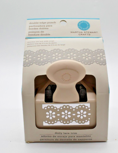 Set of 2 Matha Stewart Crafts Double Edge Punch Forget Me Not & Doily Lace - Picture 2 of 3