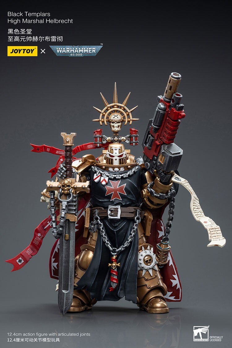 JOYTOYウォーハンマー HIGH MARSHAL HELBRECHT JOYTOY WARHAMMER 40K Black Templars High Marshal Helbrecht Action