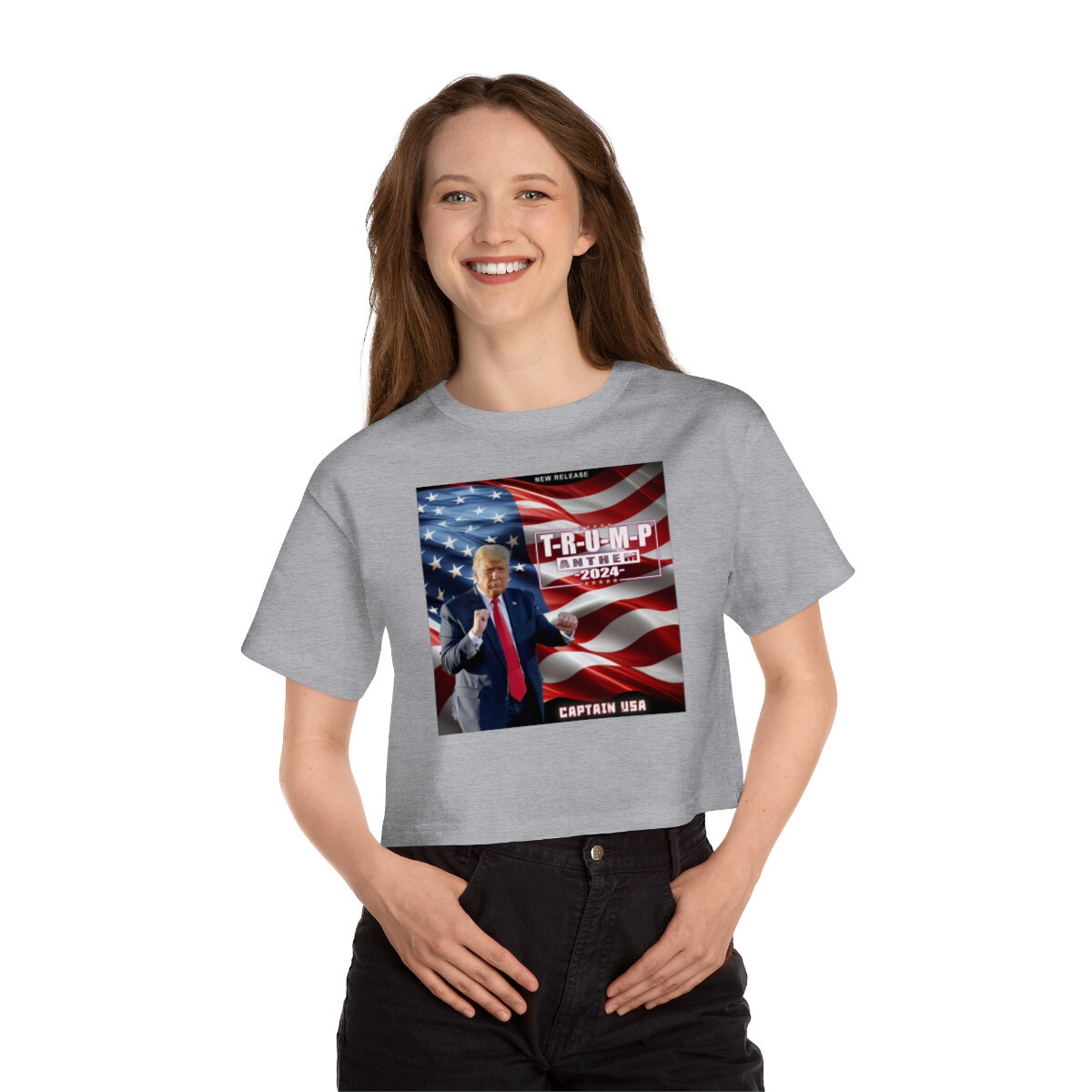 T-R-U-M-P Anthem 2024 by Captain USA - President Donald J Trump Champion Women's