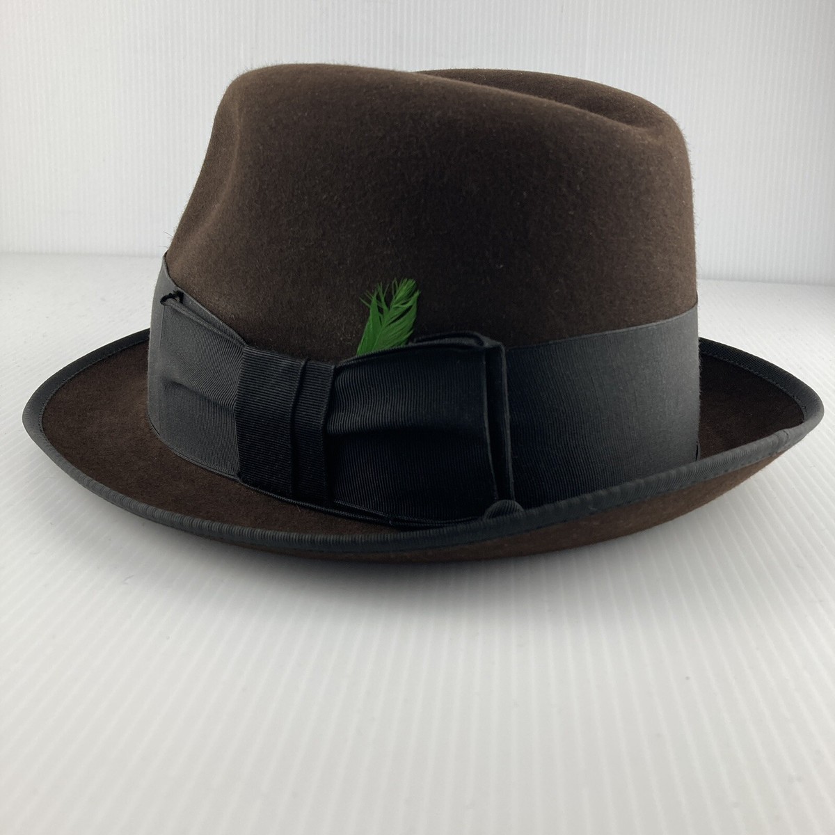Vintage Champ Mens Fedora Hat Brown Felted Master Craftsmen 