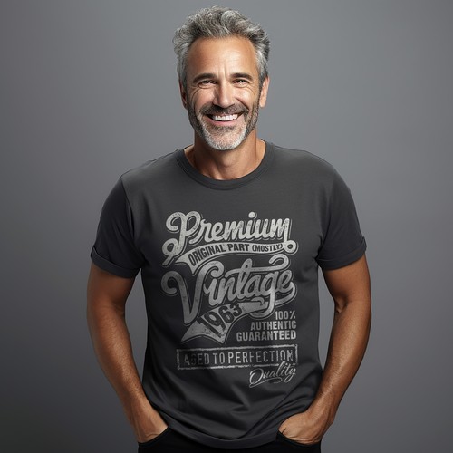 Premium Vintage 1963 60th - Funny T-shirt for the Classy and Vintage at Heart! U - Picture 8 of 36
