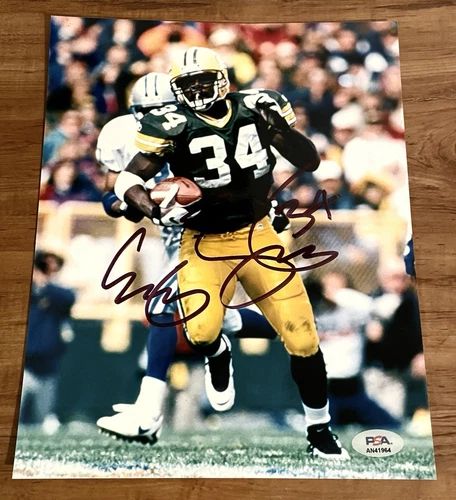 EDGAR BENNETT Green Bay Packers SIGNED 8x10 Photo PSA/DNA