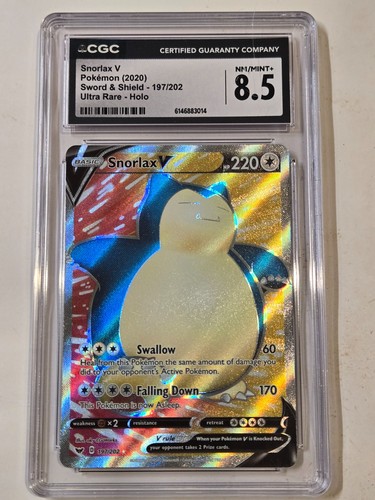 Snorlax V graded CGC 8.5 for sale on eBay