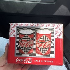 Vintage Coca Cola Salt and Pepper Shakers 1995 NIB Boxed