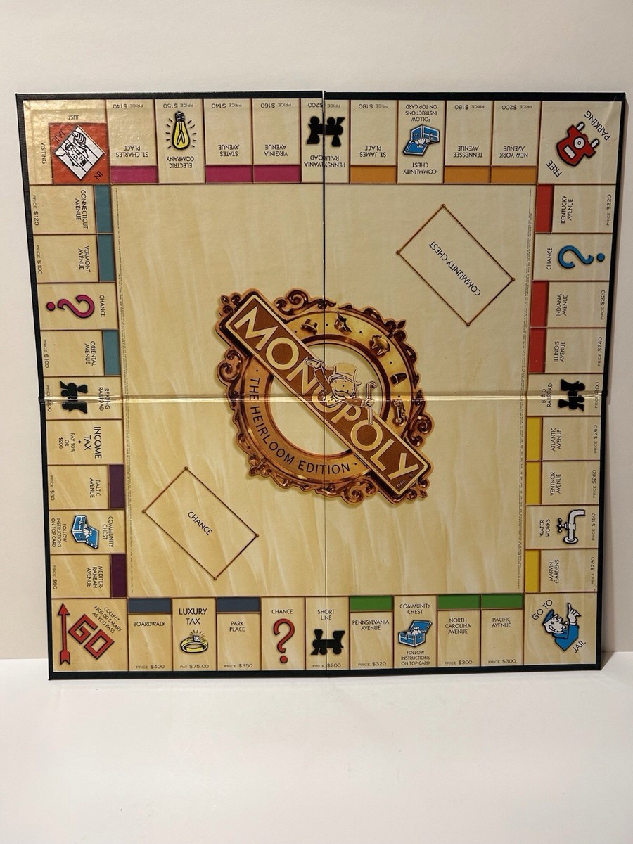 Monopoly The Heirloom Edition Wooden Box Parker Brothers